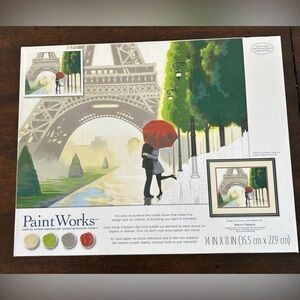 Paris Romance Paint by Number Kit - Red, Green, Black